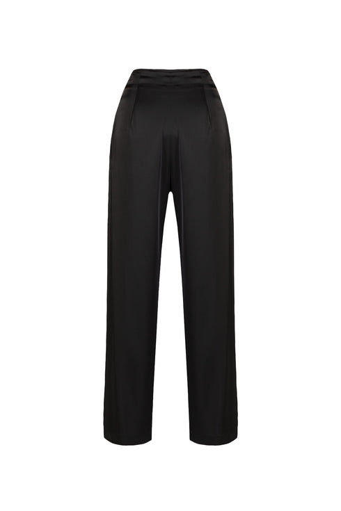Straight Cut Trousers With Metal Detail